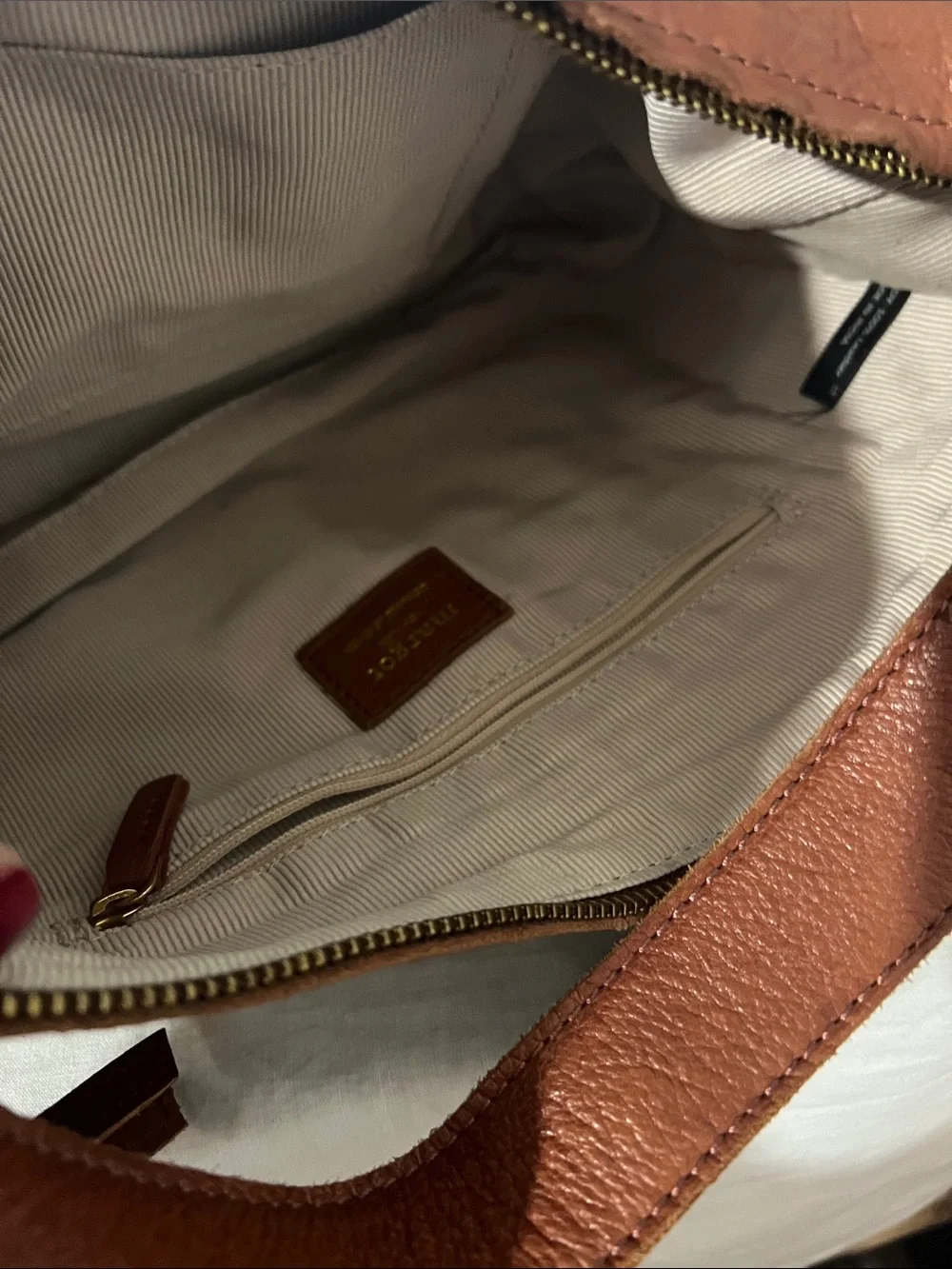 margot Rustic Brown Leather Hobo Shoulder Bag